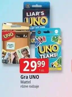 E.Leclerc Gra UNO Mattel różne rodzaje oferta
