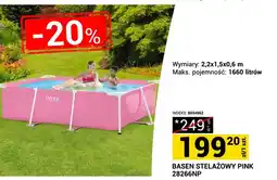 Merkury Market Basen stelażowy pink INTEX 28266NP 2,2x1,5x0,6m oferta
