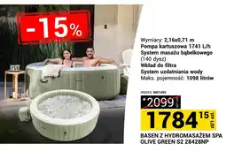 Merkury Market Basen z hydromasażem SPA Olive Green S2 28428NP Intex oferta
