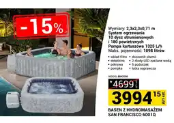 Merkury Market Basen z hydromasażem Lay-Z-Spa SAN FRANCISCO 6001Q 2,3x2,3x0,71m oferta