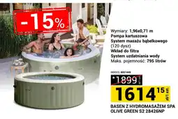 Merkury Market Basen z hydromasażem SPA Olive Green S2 28426NP Intex oferta