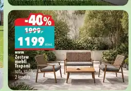 Biedronka Zestaw mebli MEVEN Trapani sofa stolik 2 krzesła oferta