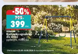 Biedronka Huśtawka ogrodowa dla dzieci EXTRALINK podwójna niebieska oferta