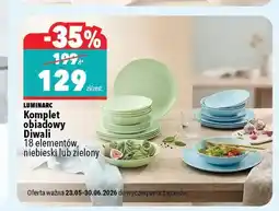 Biedronka Komplet obiadowy Diwali 18 elementów zielony oferta