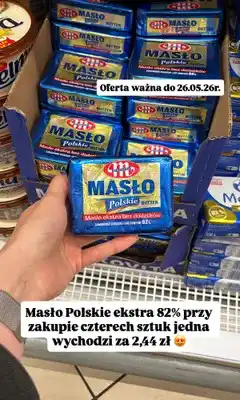 Dino Masło Polskie ekstra bez dodatków 82% Mlekovita oferta