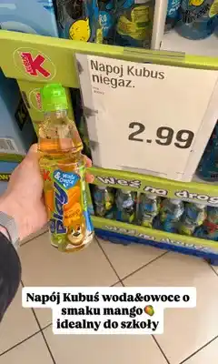 Dino Napój Kubuś Play woda&owoce o smaku mango oferta