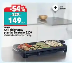 Biedronka Grill elektryczny plancha Steakmax 2200 otwarta konstrukcja czarny 2200W oferta