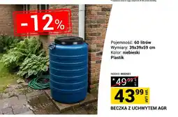 Merkury Market Beczka z uchwytem AGR 60l 39x39x59cm niebieska plastik oferta