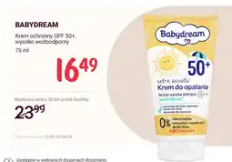 Rossmann Krem ochronny SPF 50+ wysoko wodoodporny Babydream oferta