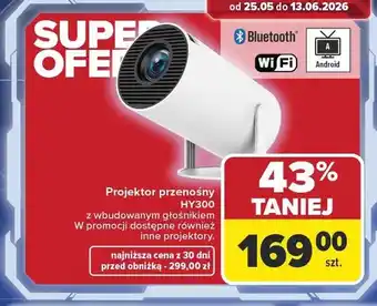 Projektor przenośny HY300 z wbudowanym głośnikiem