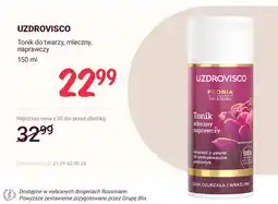 Rossmann Tonik do twarzy mleczny naprawczy UZDROVISCO oferta