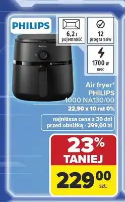 Carrefour Air fryer PHILIPS 1000 NA130/00 6,2l 12 programów 1700W oferta