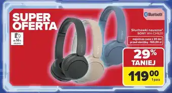 Carrefour Słuchawki nauszne SONY WH-CH520 oferta