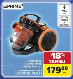 Carrefour Odkurzacz bezworkowy PRIME3 SVC32 700W oferta