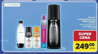 Zestaw SODASTREAM TERRA w zestawie: ekspres, cylinder CO2,2x butelka poj. 1l, 2x syrop