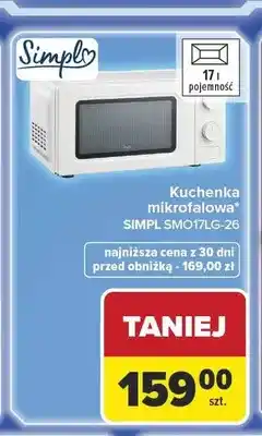 Carrefour Kuchenka mikrofalowa SIMPL SMO17LG-26 oferta