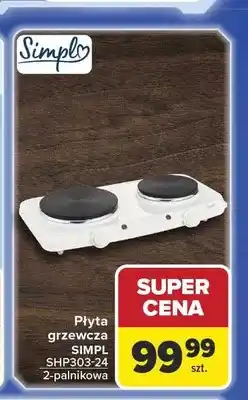 Carrefour Płyta grzewcza SIMPL SHP303-24 2-palnikowa oferta