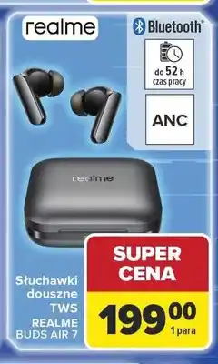 Carrefour Słuchawki douszne TWS REALME BUDS AIR 7 oferta