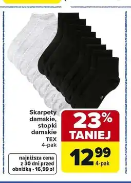 Carrefour Stopki damskie TEX 4-pak oferta