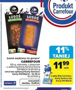 Carrefour Łosoś wędzony na gorąco naturalny Carrefour oferta