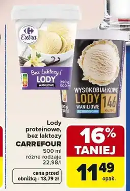 Carrefour Lody bez laktozy Carrefour Waniliowe oferta