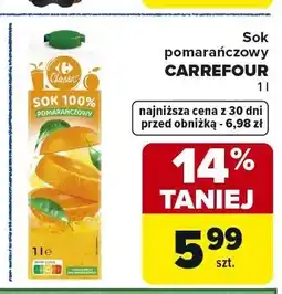 Carrefour Sok pomarańczowy CARREFOUR oferta