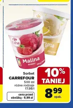Carrefour Sorbet Carrefour Malina oferta