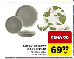 Carrefour Komplet obiadowy CARREFOUR 12 elementów oferta