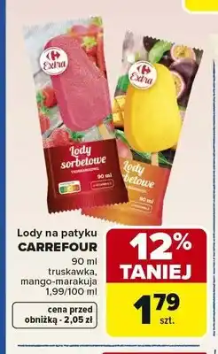 Carrefour Lody na patyku CARREFOUR mango-marakuja oferta