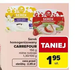 Carrefour Serek homogenizowany waniliowy Carrefour oferta