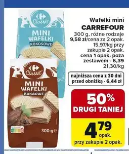 Carrefour Wafelki mini kokosowe Carrefour oferta