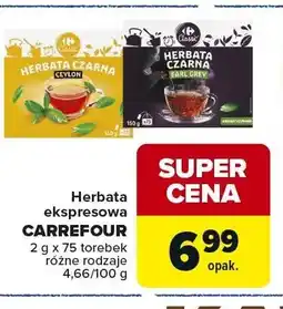 Carrefour Herbata ekspresowa czarna Ceylon Carrefour oferta