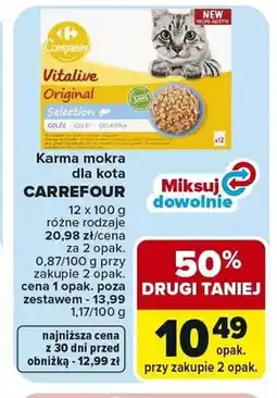 Carrefour Karma mokra dla kota CARREFOUR 12-pak oferta