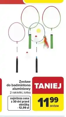 Carrefour Zestaw do badmintona aluminiowy 2 rakietki, lotka oferta