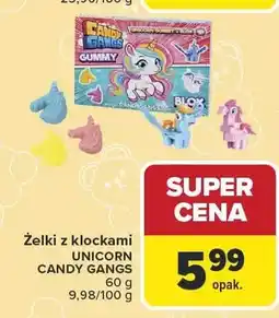 Carrefour Żelki z klockami UNICORN CANDY GANGS oferta