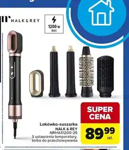Carrefour Lokówko-suszarka NALK & REY NRHAS1200-25 3 ustawienia temperatury, torba do przechowywania 1200W oferta