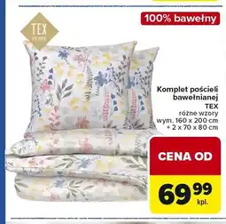 Carrefour Komplet pościeli bawełnianej TEX 100% bawełny wym. 160x200cm + 2x70x80cm oferta