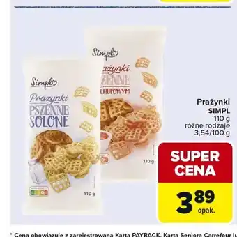 Carrefour Prażynki pszenne solone Simpl oferta