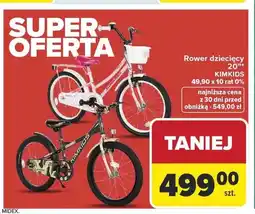 Carrefour Rower dziecięcy KIMKIDS 20 oferta
