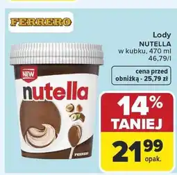 Carrefour Lody Nutella w kubku oferta