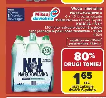 Carrefour Woda mineralna Nałęczowianka 6-pak oferta