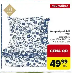 Carrefour Komplet pościeli TEX mikrofibra wym. 160x200cm + 2x70x80cm oferta