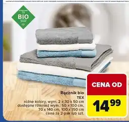 Carrefour Ręcznik bio TEX wym. 50x100cm oferta