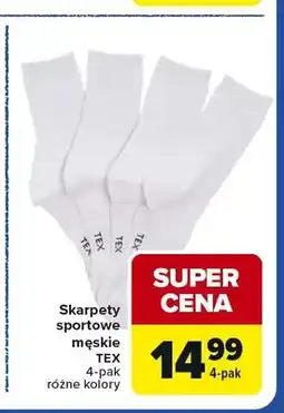 Carrefour Skarpety sportowe męskie TEX 4-pak oferta