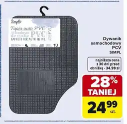 Carrefour Dywanik samochodowy PCV SIMPL oferta