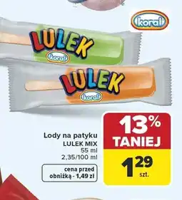 Carrefour Lody na patyku Koral Lulek Mix oferta
