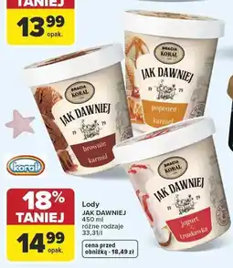 Carrefour Lody Jak Dawniej Bracia Koral popcorn karmel oferta