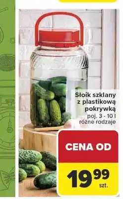 Carrefour Słoik szklany z plastikową pokrywką oferta