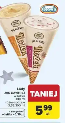 Carrefour Lody Koral Jak Dawniej w rożku Cinnamon Roll oferta