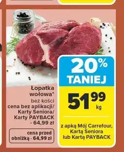 Carrefour Łopatka wołowa bez kości oferta